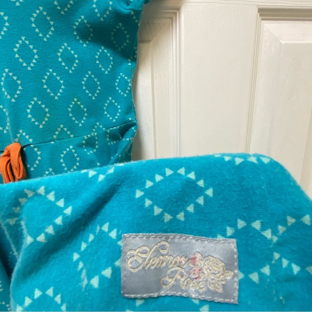 Eleanor rose turquoise orange dress